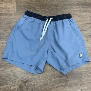 Vuori gym shorts, blue, 5in inseam